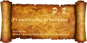 Przepolszky Krisztina névjegykártya